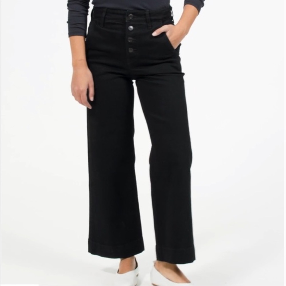 NWT Everlane Button Fly Wide Leg High Rise Jean